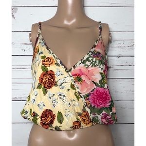 Urban Renewal Floral Crop Top Size Large